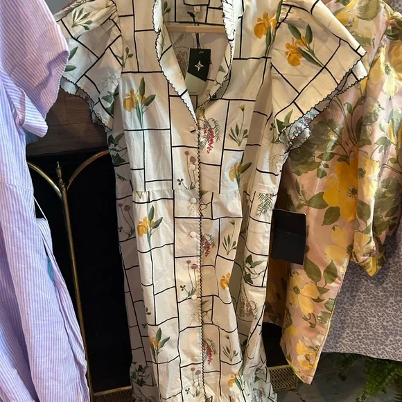 Tuckernuck Black and Cream A-Line Midi Dress - Picture 4 of 5